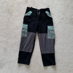 Cargo Patchwork Grey Black Pants (w/ fitpics!)